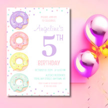 Farbige Streusel-Süße Donuts Kindergeburtstag