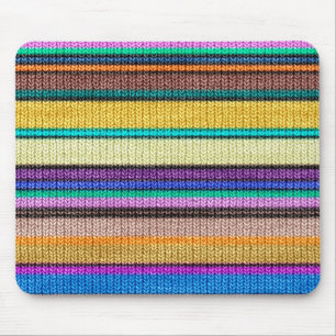 Farbige Strickstreifen nahtlos Muster 1 Mousepad