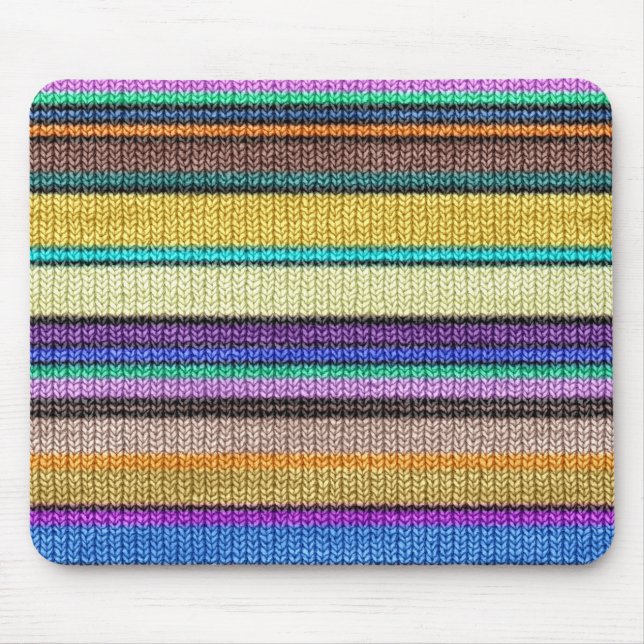 Farbige Strickstreifen nahtlos Muster 1 Mousepad (Vorne)