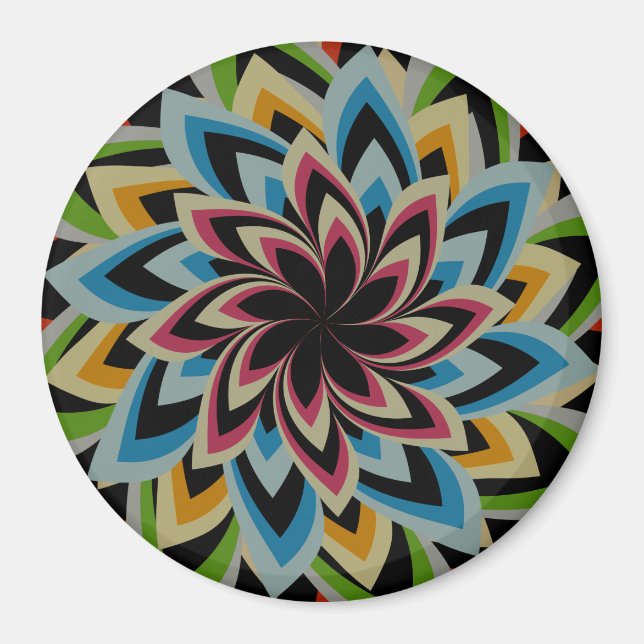 FARBIGE STRUDELBLUMEN   MAGNET (Vorne)