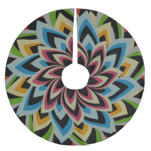 FARBIGE STRUDELBLUMEN POLYESTER WEIHNACHTSBAUMDECKE