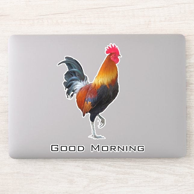 Farbige Strutstickerei für Rooster-Design-Sticker Aufkleber (Computer)