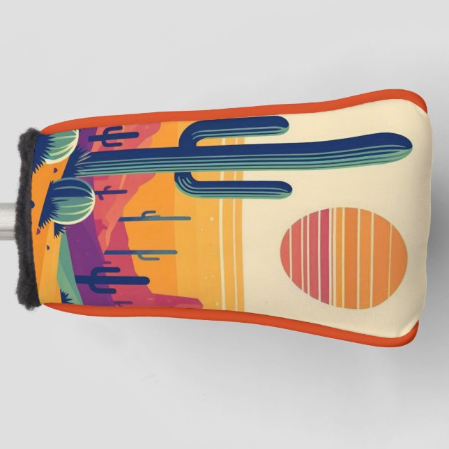 Farbige südwestliche Wüstenkunst Golf Headcover (Vorderseite)