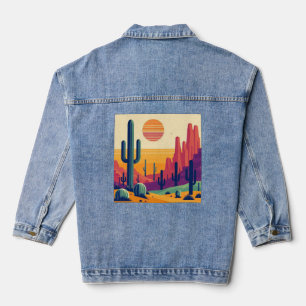 Farbige südwestliche Wüstenkunst Jeansjacke