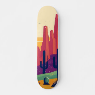 Farbige südwestliche Wüstenkunst Skateboard
