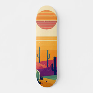 Farbige südwestliche Wüstenkunst Skateboard