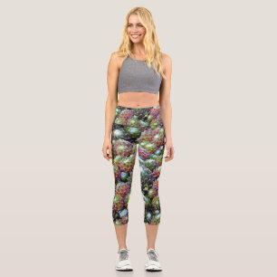 Farbige Sukkuline Capri Leggings