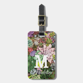 Farbige Sukkuline Gepäckanhänger