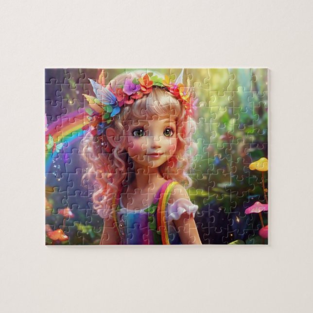 Farbige Süße Fee Puzzle (Horizontal)