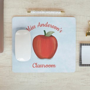Farbige süße Lehrer Apfel Klassenzimmer Mousepad