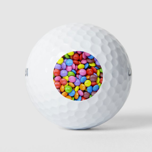 Farbige Süßigkeiten Golfball (Vorderseite)