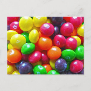 Farbige Süßigkeiten Postkarte