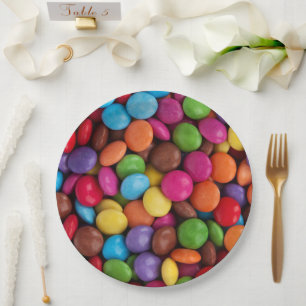 Farbige Süßigkeiten, Süßigkeiten, Süßigkeiten, Leb Pappteller