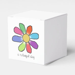 FARBIGE TAG Grafische Blume Geschenkschachtel