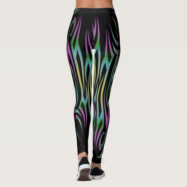 Farbige Tattoo-Leggings Leggings (Rückseite)