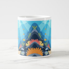 Farbige Tauchabenteuer-Kaffee-Tasse Jumbo-Tasse