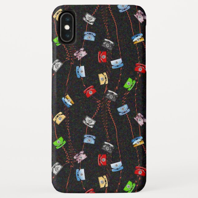 Farbige Telefone, in alten Zeiten Case-Mate iPhone Hülle (Rückseite)