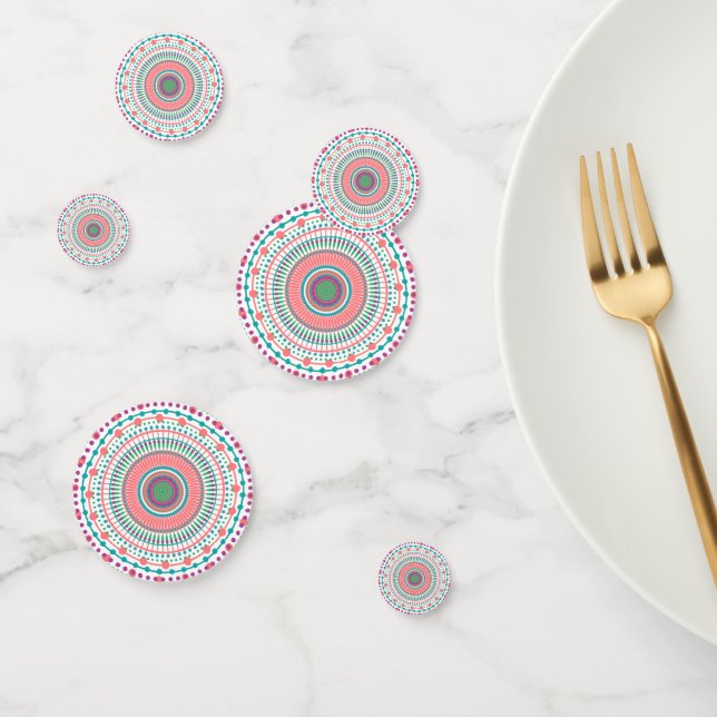 Farbige Teller Konfetti (Gruppe)