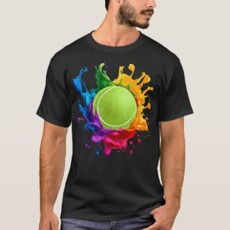 Farbige Tennissportausrüstung für T-Shirt