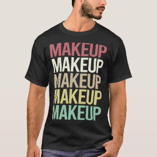Farbige Text-Makeup T-Shirt