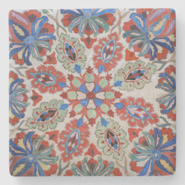 Farbige Textil-Textilien aus Israel SquareCoaster Steinuntersetzer