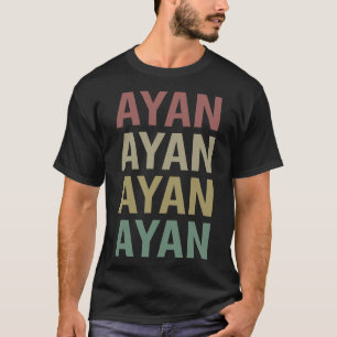 Farbige Textkunst - Ayan Name T-Shirt