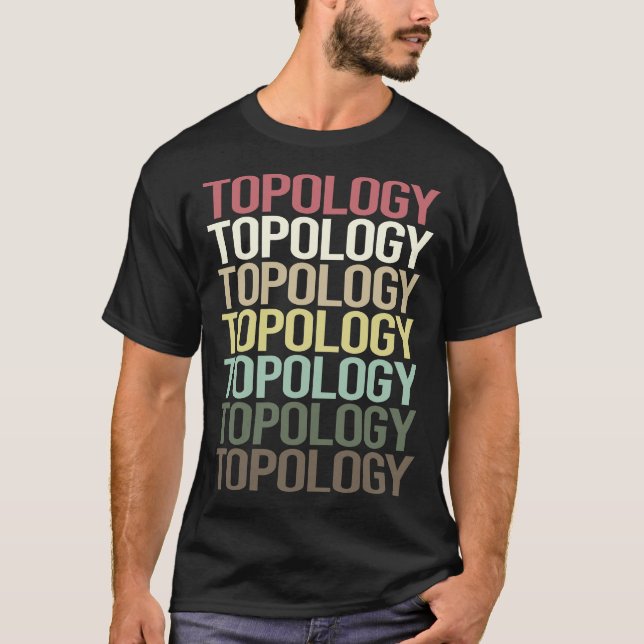 Farbige Texttopologie T-Shirt (Vorderseite)