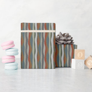 Farbige Textur-Herringbone-Streifen Geschenkpapier