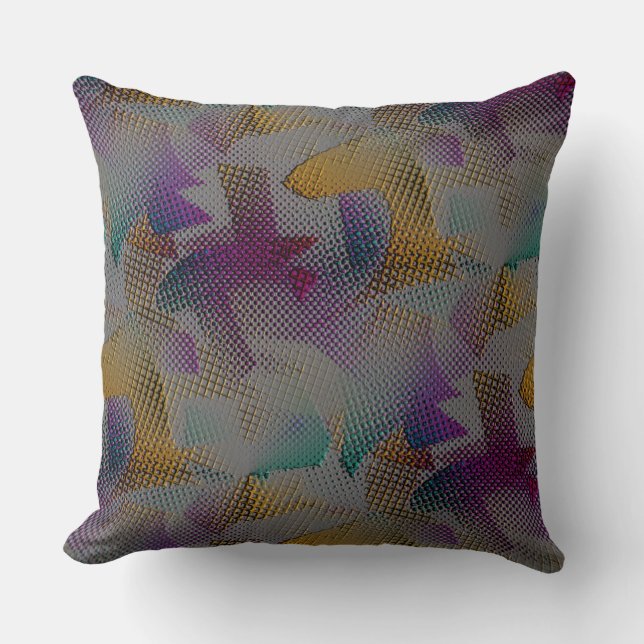 Farbige Textur mit kleinen chaotischen geometrisch Kissen (Vorderseite)