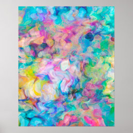 Farbige Texturierte Abstrakte Malerei Poster