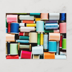 Farbige Thread zum Nähen von Foto Postkarte