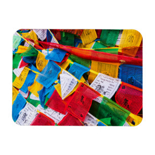 Farbige tibetische Gebetsflaggen - Tibet Magnet