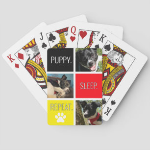 Farbige Tierfoto-Moderne geometrische für Tierlieb Spielkarten