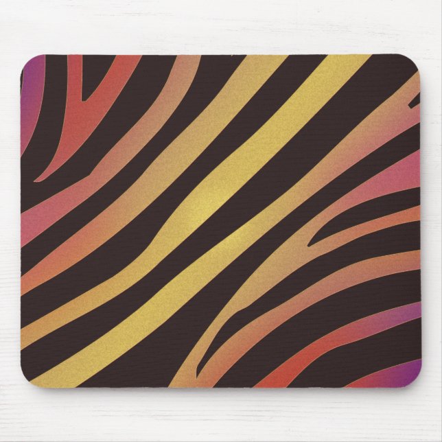 Farbige Tiger Animal Print Mousepad (Vorne)