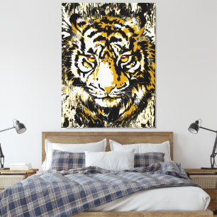 Farbige Tiger Canvas   Big Tiger Art Print Leinwanddruck