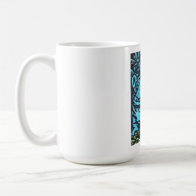 farbige Tiger Kaffeetasse (Links)