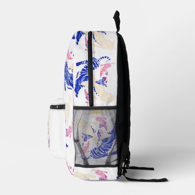 Farbige Tiger Print Backpack Bedruckter Rucksack (Rechts)