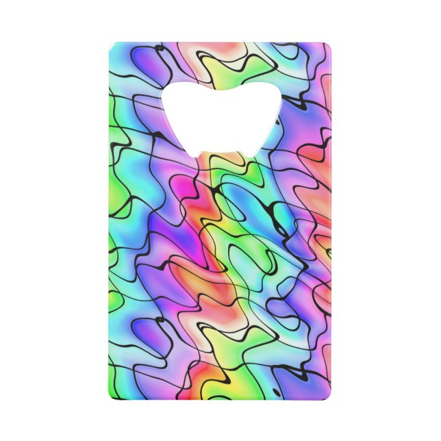 Farbige Tinte und Wasserfarbe Kreditkartenflaschenöffner (Vorderseite)