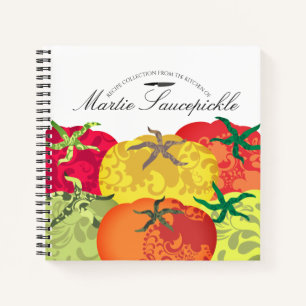 Farbige Tomaten personalisiertes Kochbuch Rezept Notizbuch