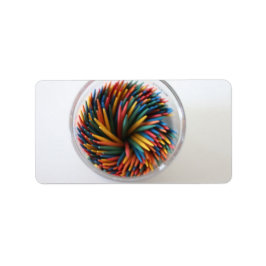 Farbige Toothpicks Labels Adressaufkleber