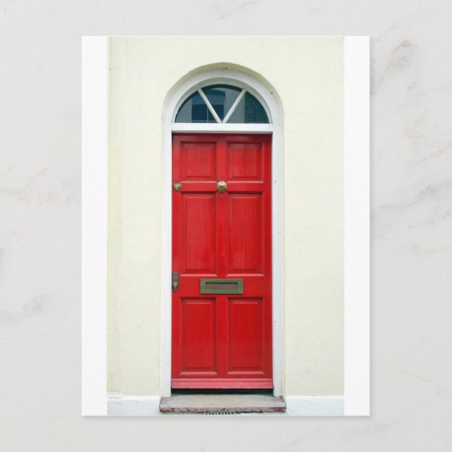 Farbige traditionelle englische Haustür London Postkarte (Vorderseite)