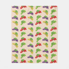 Farbige Trauben Fleecedecke