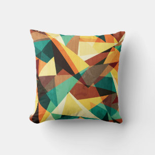 Farbige Triangle-Holzeffekt-Textur Kissen