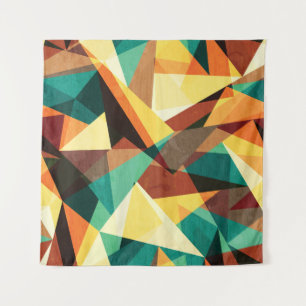 Farbige Triangle-Holzeffekt-Textur Wandteppich