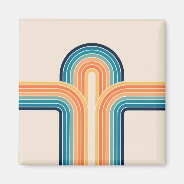 Farbige Triple-Retro-Arkaden Magnet (Vorne)