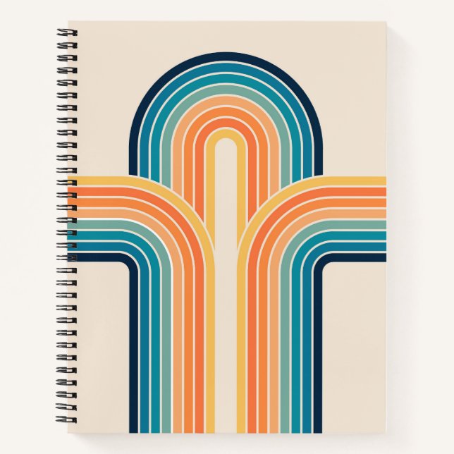 Farbige Triple-Retro-Arkaden Notizbuch (Vorderseite)