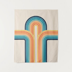 Farbige Triple-Retro-Arkaden Wandteppich