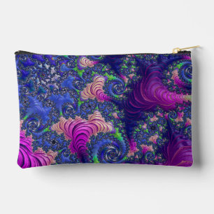 Farbige Trippy-Boho-Juwel-Ton-Regenbogen-Fraktal Zubehörtasche