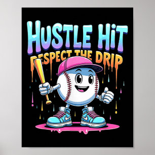 Farbige Tropfen Jugend Dri Fit Baseball Trend Zita Poster