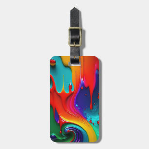 Farbige Tropffarbe Gepäckanhänger